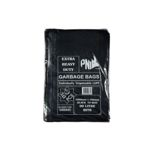 BIN LINER 90L BLACK XTRA HEAVY DUTY