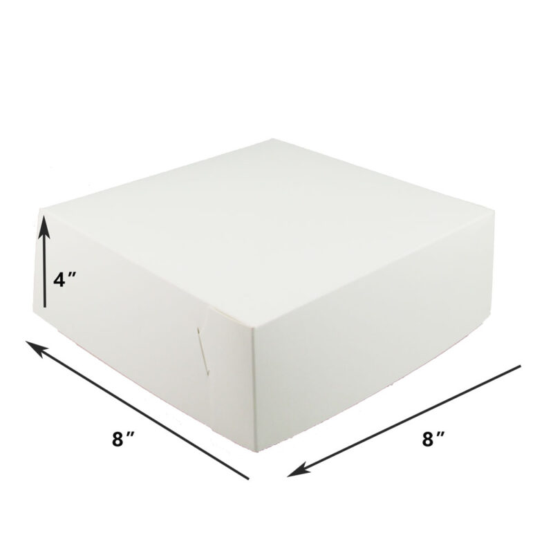 E 8 x 8 x 4 UNCOATED CAKE BOX 100PCS - Image 2