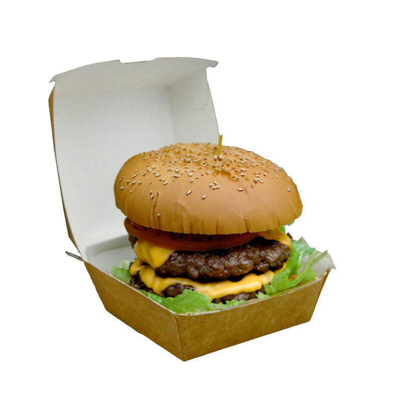 PAC KRAFT BOARD BURGER BOX (KB2) 500PCS/CTN - Image 3
