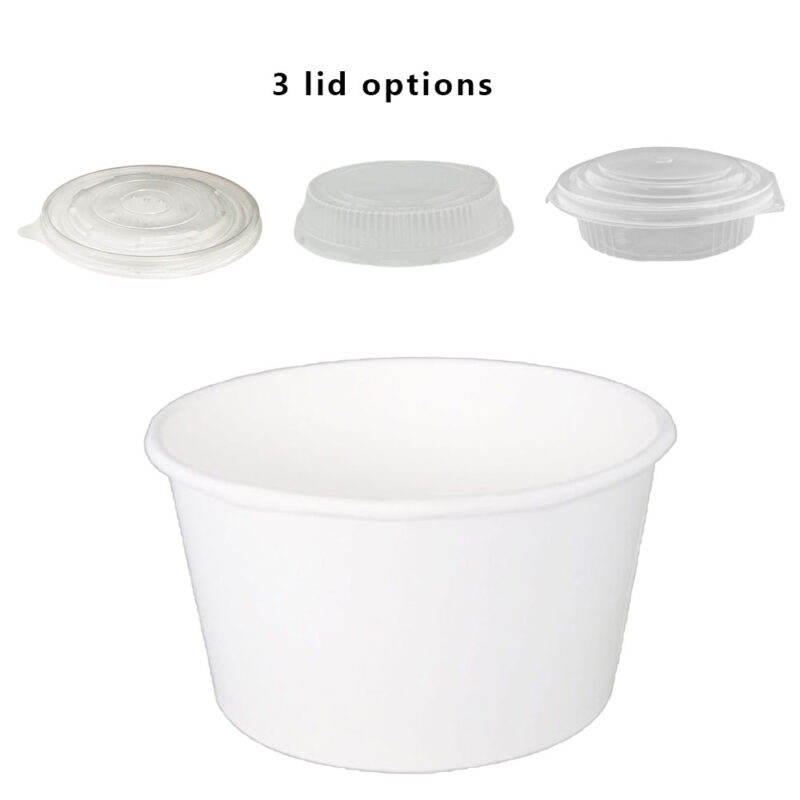 JC 850ML PAPER BOWL - WHITE (50PCS X 12SLV) - Image 2