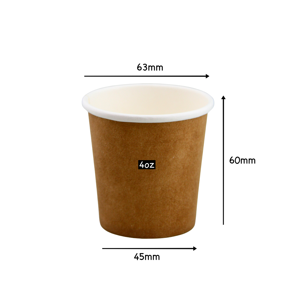 4OZ SW COFFEE CUP KRAFT (50PCS X 20SLV) – Quality Food Packaging
