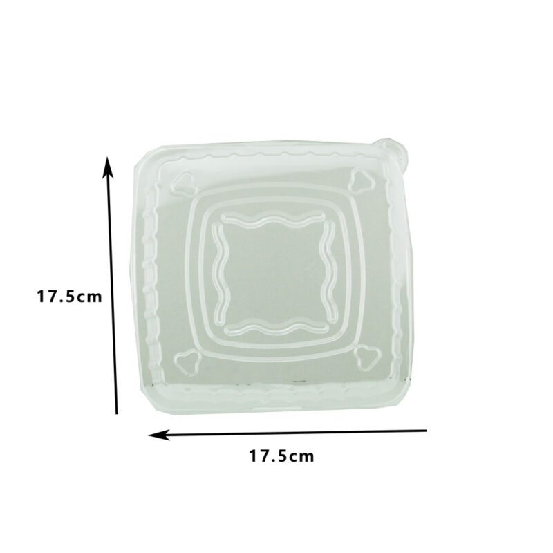 PAC PET LID FOR 16/24/32/42OZ SUGARCANE SQUARE CONTAINER (75PCS X 4SLV) - Image 2
