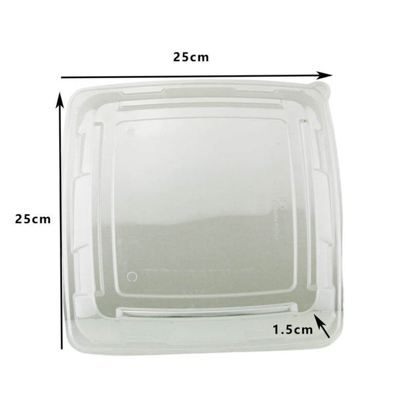 PN PET LID FOR SUGARCANE CATERING TRAY SMALL (100PCS/CTN) - Image 2