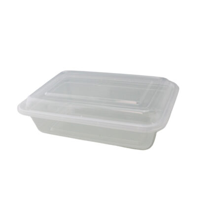 KK 1000ML TAMPER EVIDENT RECTANGULR CONTAINER SET CLEAR (50PCS X  3SLV)