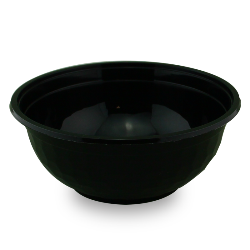 G 900ML PLASTIC BOWL BLACK (50PCS X 8SLV)
