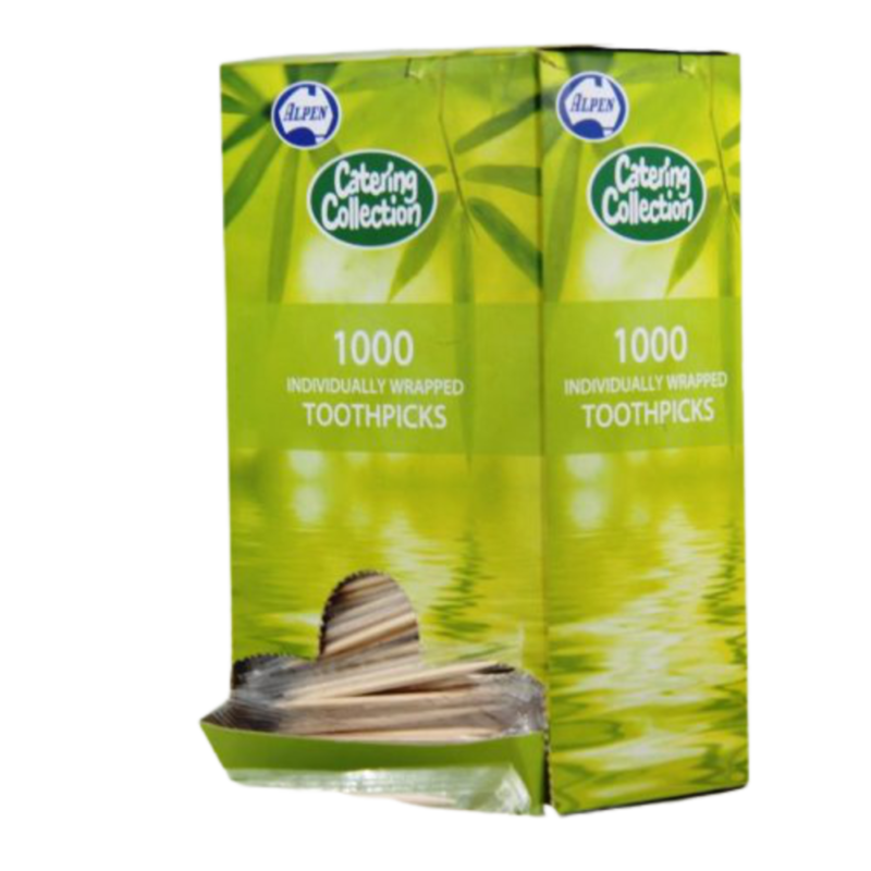 TOOTH PICKS INDIVIDUALLY CELLO WRAPPED 1000PCS
