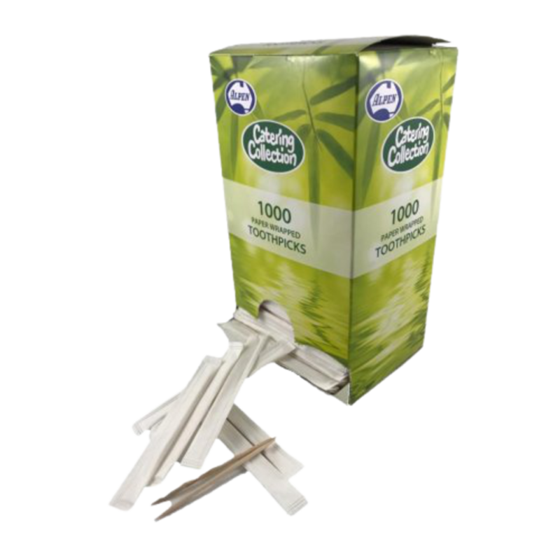 TOOTH PICKS INDIVIDUALLY PAPER WRAPPED 1000PCS