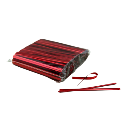 CW 3 75MM PLASTIC TWISTIES -  RED (1000PCS/PACK)"