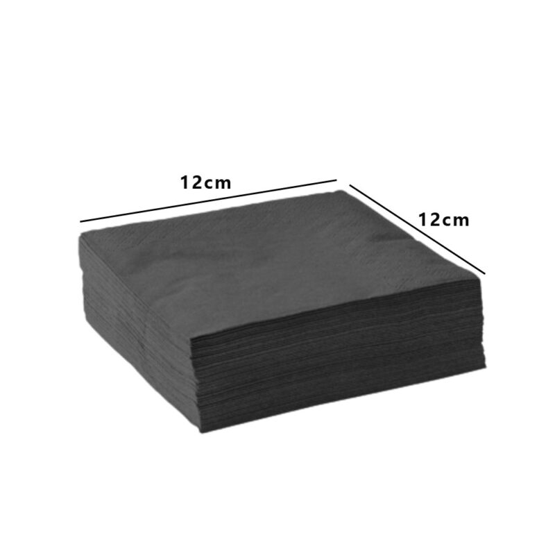 2PLY COCKTAIL NAPKIN BLACK (2000PCS/CTN) - Image 2