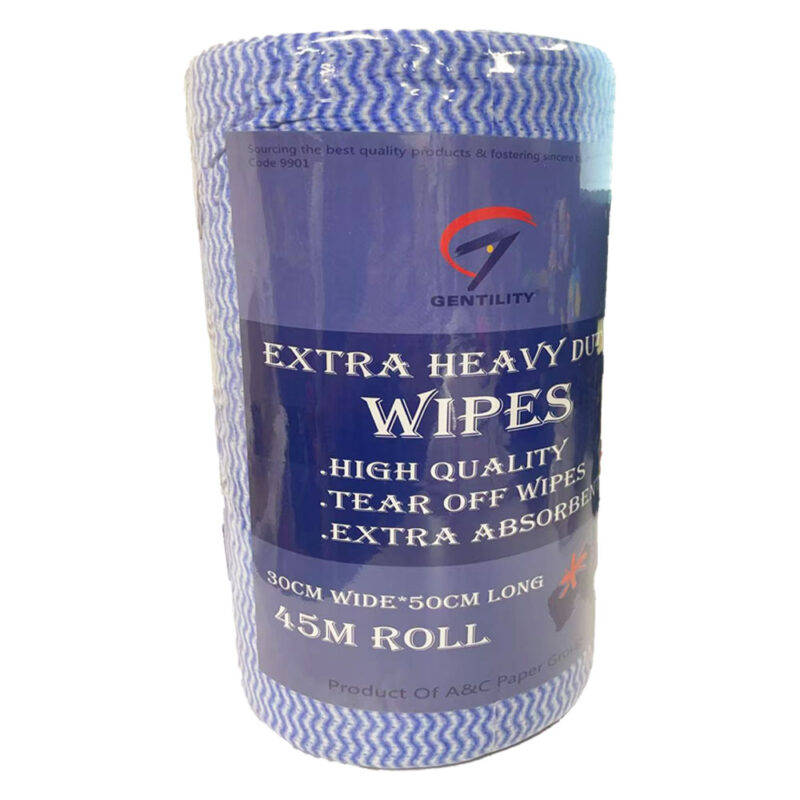 A&C ROLL WIPES ROLL EXTRA H/D BLUE (4ROLL/CTN)