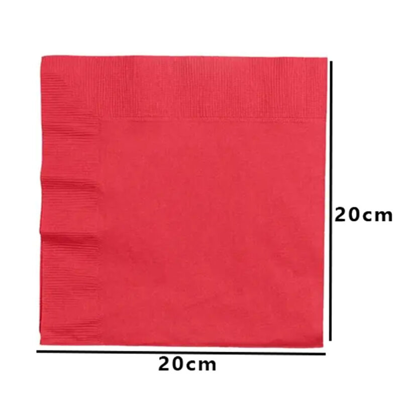 GC 2 PLY QUILTED DINNER 1/4 FOLD NAPKIN RED" (1000PCS/CTN)" - Image 2