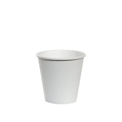 QP 8OZ SW *UNI* WHITE PAPER PE COFFEE CUP 90MM ( 50PCS X 20SLV)