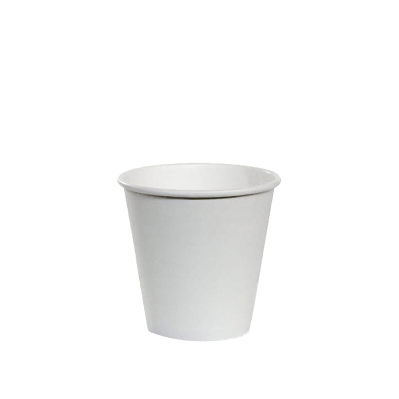 QP 8OZ SW *UNI* WHITE PAPER PE COFFEE CUP 90MM ( 50PCS X 20SLV)
