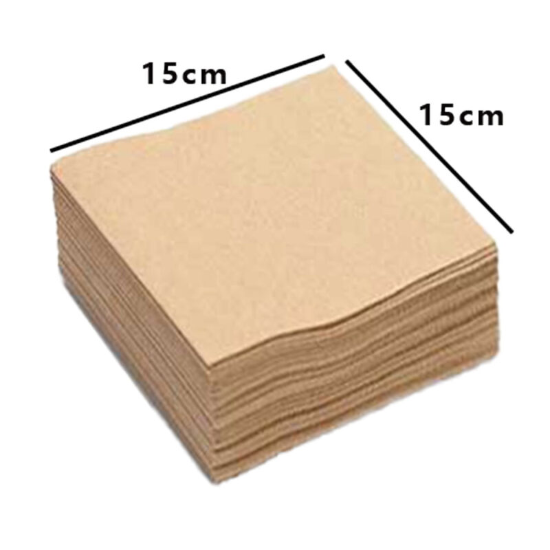 GC 1PLY LUNCHEON NAPKIN 1/4 FOLD BROWN KRAFT (500PCSX6PACK) - Image 2