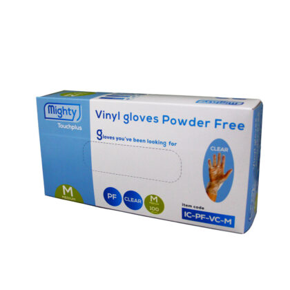 GV MIGHTY VINYL GLOVE CLEAR P FREE M (100PCS X 10PACK)