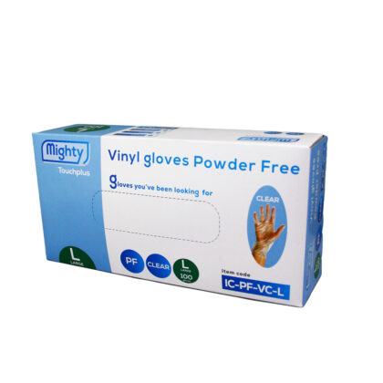 GV MIGHTY VINYL GLOVE CLEAR P FREE L (100PCS X 10PACK)
