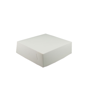7" X 7" X 4"  WHITE CAKE BOX