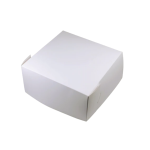 8" X 8" X 5"  WHITE CAKE BOX