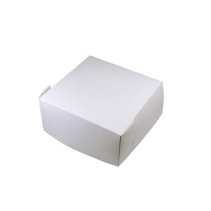 6" X 6" X 4"  WHITE CAKE BOX