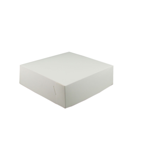 7" X 7" X 3"  WHITE CAKE BOX