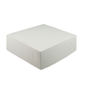 12" X 12" X 4"  WHITE CAKE BOX