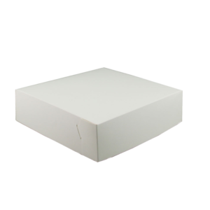 10" X 10" X 2.5"  WHITE CAKE BOX