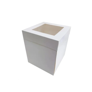 8" X 8" X 12" CAKE BOX WITH TOP WINDOW SET