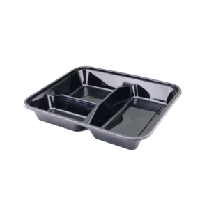 3 COMPARTMENT TRAY BLACK