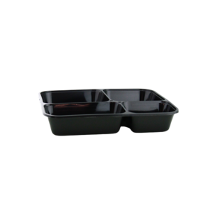 4 COMPARTMENT TRAY BLACK