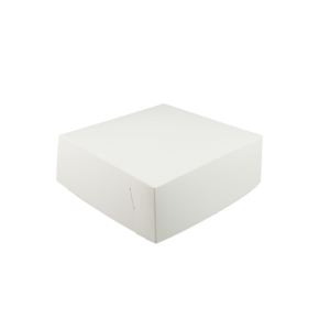 9" x 9" x 4" UNCOATED  WHITE CAKE BOX