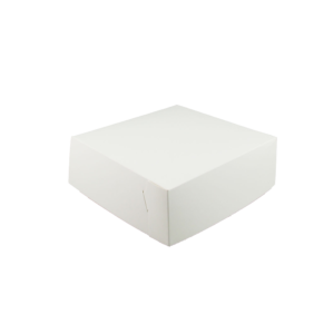 6" X 6" X 4" UNCOATED WHITE CAKE BOX