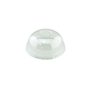 ECO PET CUP DOME LID WITH HOLE FOR 8/10OZ CUP