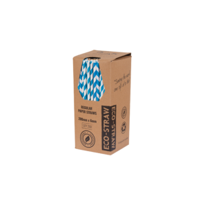 PAPER REGULAR STRAW STRIPE BLUE