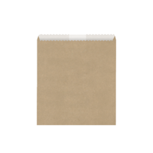 3 FLAT BROWN GREASEPROOF LINED BAG