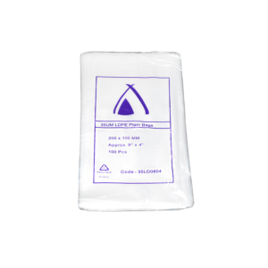 8" X 4" LDPE BAG 35UM