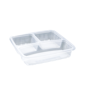 DURABLE PLASTIC SQUARE 3 COMPARTMENT