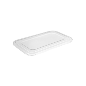 PET LID FOR 4 COMPARTMENT SUGARCANE TRAY