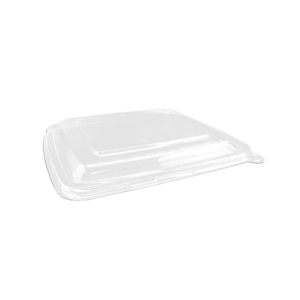 PET LID OF 9 NO COMP SUGARCANE SQUARE TAKEAWAY TRAY