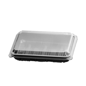 HINGED SUSHI TRAY BLACK 130X90X40MM