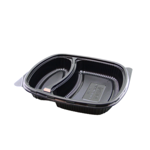 2 COMPARTMENT LUNCH BOX BLACK