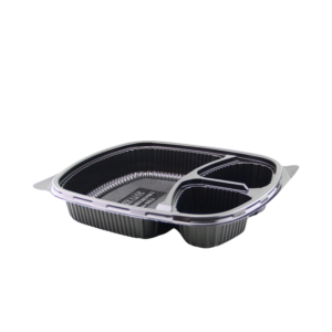 3 COMPARTMENT LUNCH BOX BLACK