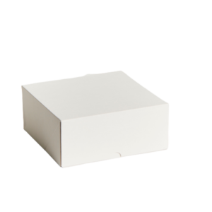 9" X 9" X 4" COATED WHITE CAKE BOX