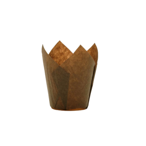 TULIP CUP 60GSM 60MM BASE BROWN