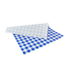 1/2 SIZE BLUE CHECK GREASEPROOF PAPER