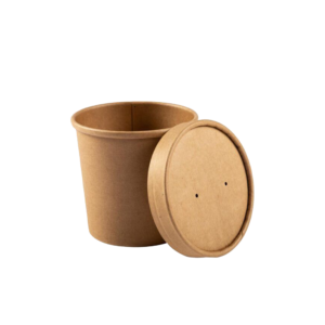 BETA KRAFT FOOD CONTAINER + LID 8OZ