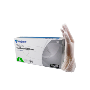 VINYL GLOVE CLEAR POWDERED L
