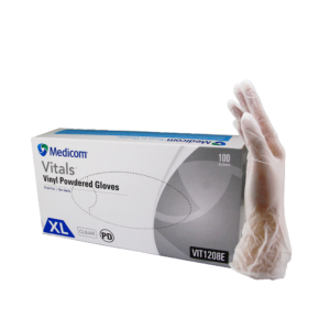 VINYL GLOVE CLEAR POWDERED XL