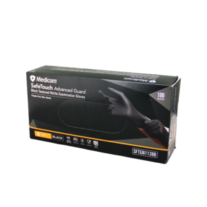 SAFETOUCH NITRILE PF GLOVE BLACK S