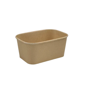 1000ML RECTANGULAR PAPER CONTAINER KRAFT