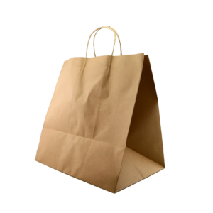 UBER KRAFT PAPER BAG GUSSET TWISTED HANDLE